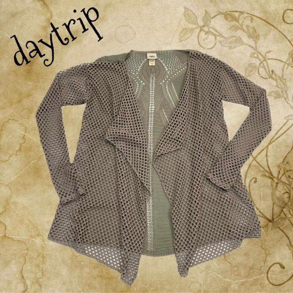 daytrip tan knit cardigan size XS - Picture 4 of 14